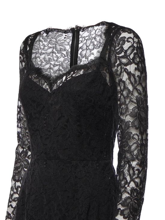 26FW 돌체앤가바나 미디 원피스 F6AQGT HLUAHN0000 BLACK - DOLCE & GABBANA