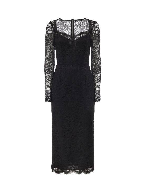 26FW 돌체앤가바나 미디 원피스 F6AQGT HLUAHN0000 BLACK
