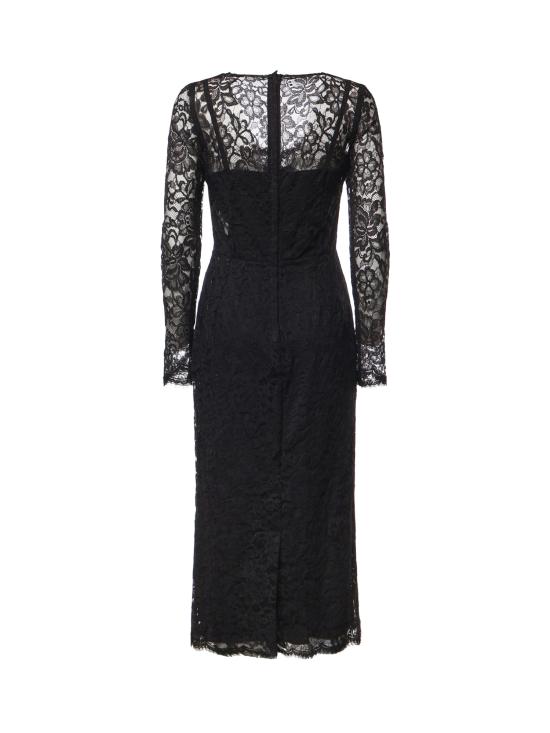 26FW 돌체앤가바나 미디 원피스 F6AQGT HLUAHN0000 BLACK - DOLCE & GABBANA