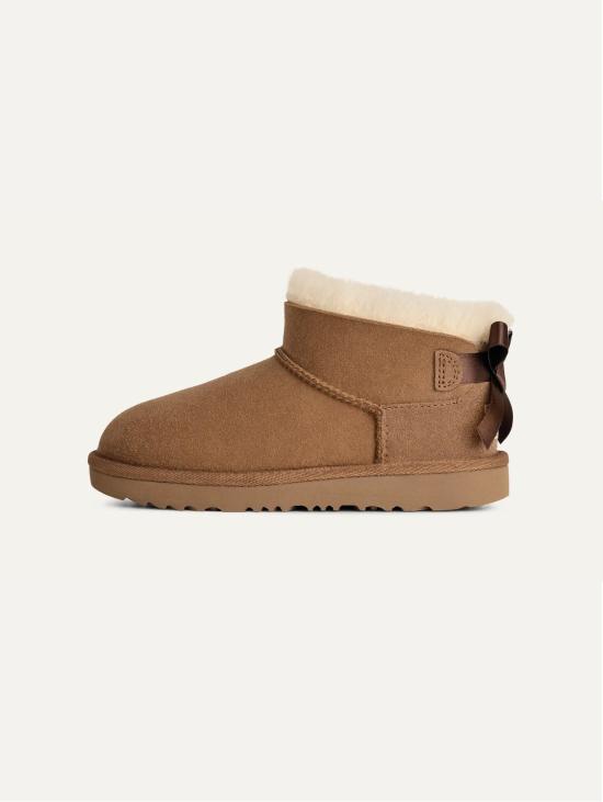 26FW 어그 부츠 스티발리 울트라 미니 피오코 베일리 보우 카스타냐