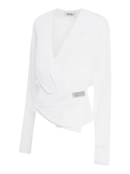 26FW 디 아티코 긴팔 티셔츠 251WCE00005CC052AA 001 WHITE - THE ATTICO