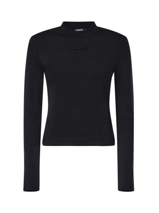 26FW 자크뮈스 그로그랭 로고 롱슬리브 티셔츠 TSW00155AJ00124 990 BLACK