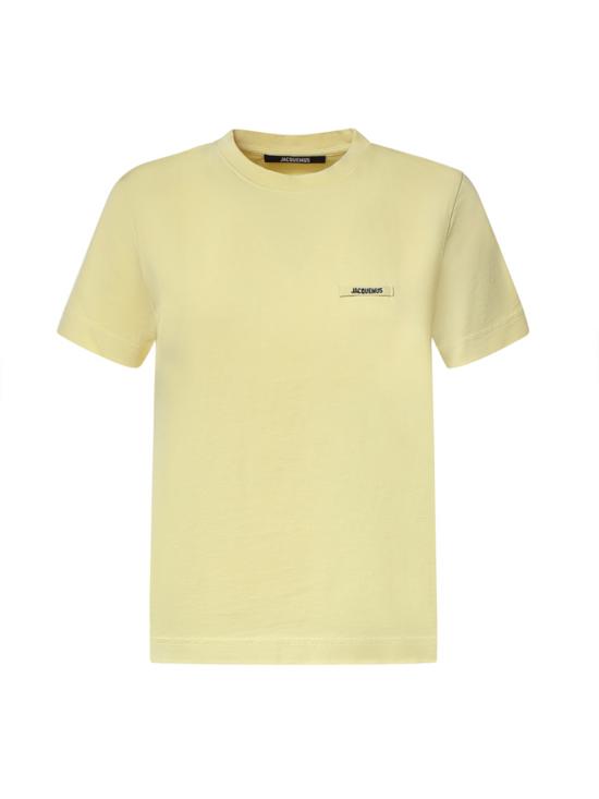 26FW 자크뮈스 그로그랭 로고 솟슬리브 티셔츠 TSW00550AJ00029 205 PALE YELLOW