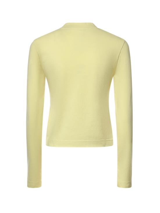 26FW 자크뮈스 그로그랭 로고 롱슬리브 티셔츠 TSW00155AJ00124 205 PALE YELLOW - JACQUEMUS