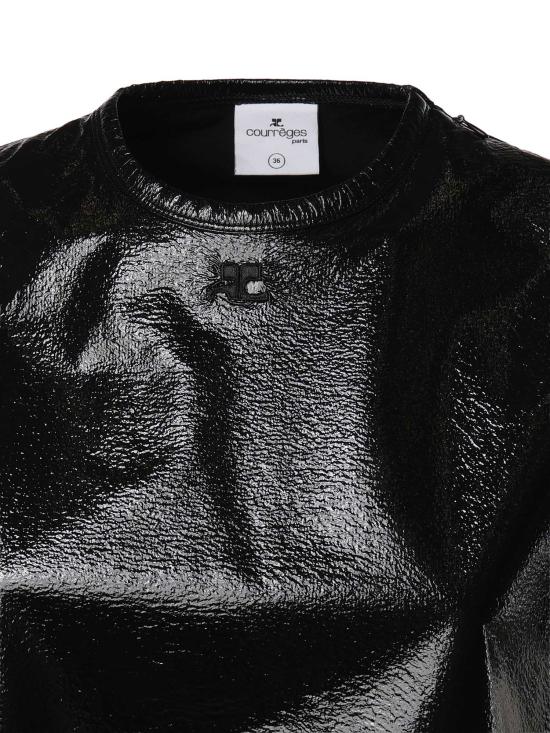 26FW 쿠레쥬 반팔 티셔츠 326CT0561VY0016 9999 BLACK - COURREGES