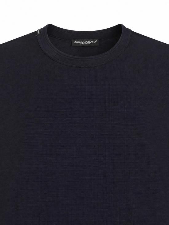 26FW 돌체앤가바나 반팔 티셔츠 G8ST1T G7P0FB0665 Midnight blue - DOLCE & GABBANA