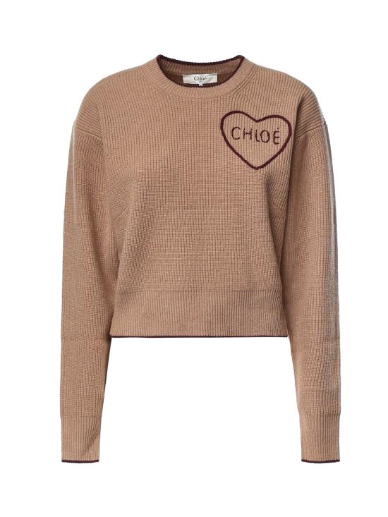 26FW 끌로에 스웨터 CH26AMP41710 218 BLEACHED BROWN