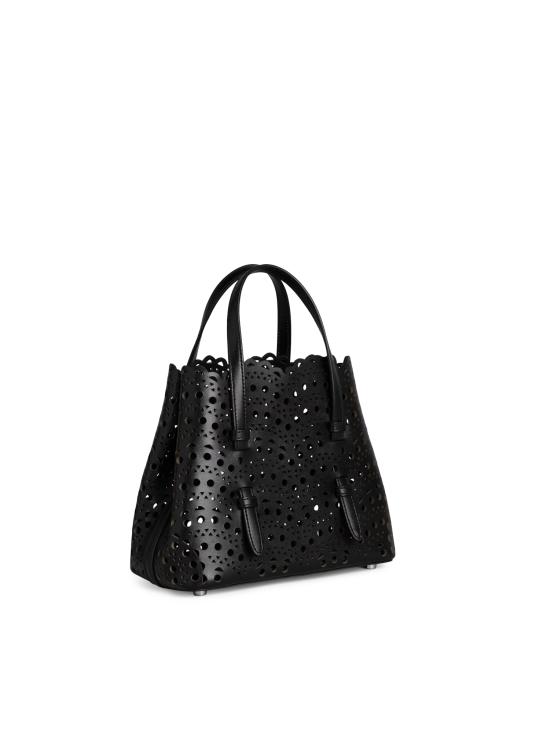 26FW 알라이아 비엔 웨이브 럭스 카프스킨 미나 20 백 AA1S06720I251 999 BLACK - ALAIA
