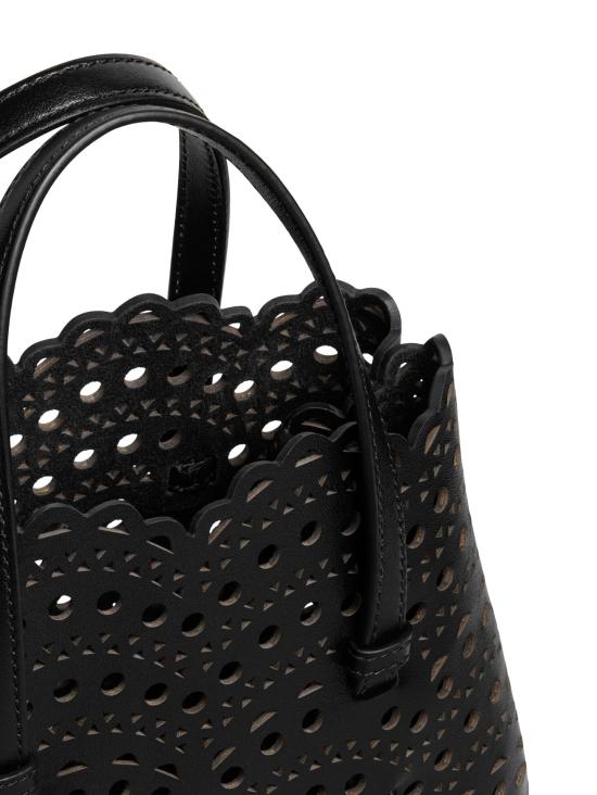 26FW 알라이아 비엔 웨이브 럭스 카프스킨 미나 20 백 AA1S06720I251 999 BLACK - ALAIA