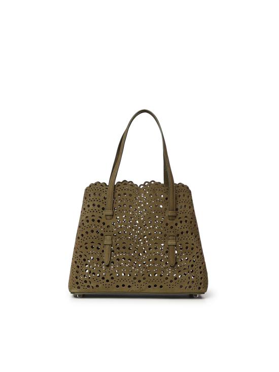 26FW 알라이아 비엔 웨이브 럭스 카프스킨 미나 25 백 AA1S06725CA322 U21 KHAKI - ALAIA