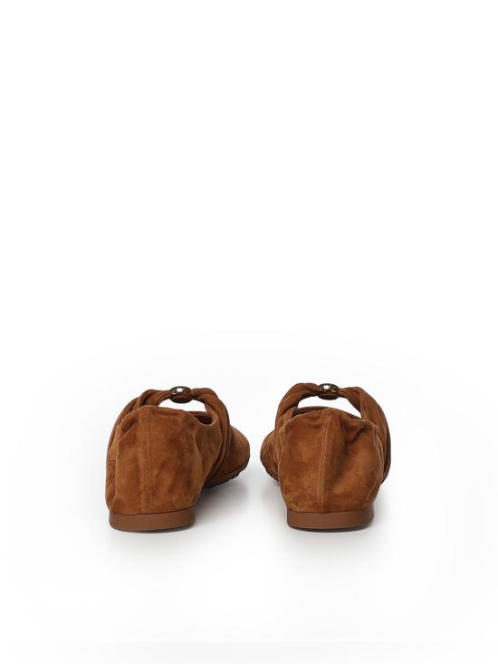 26FW 로에베 페블 소프트 발레리나 스웨이드 슈즈 LLPF466X04 2530 TAN - LOEWE