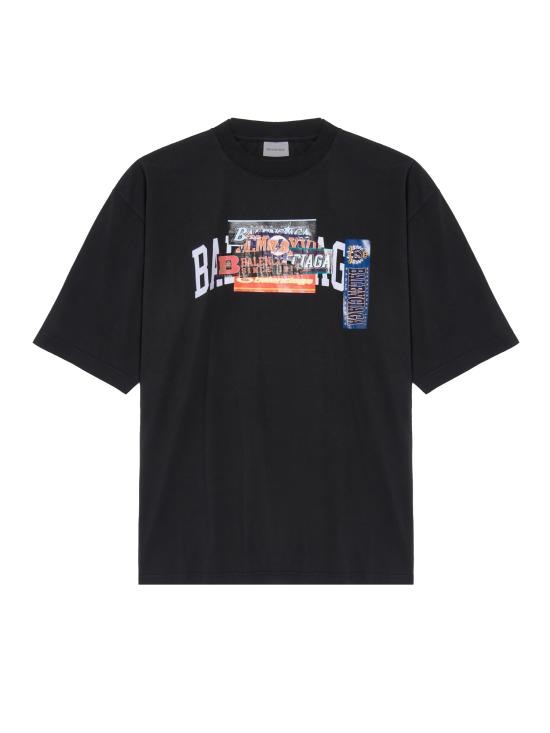 26FW 발렌시아가 반팔 티셔츠 764235 TUVS31000 BLACK