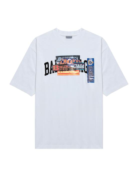 26FW 발렌시아가 반팔 티셔츠 764235 TUVS39000 WHITE