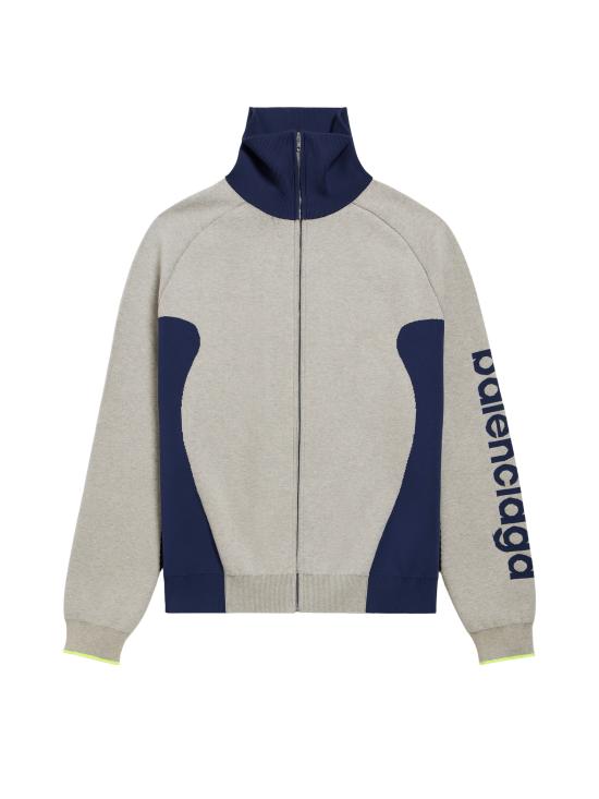 26FW 발렌시아가 바디스 니트 집업 카디건 A000GV T34591223 GREY NAVY