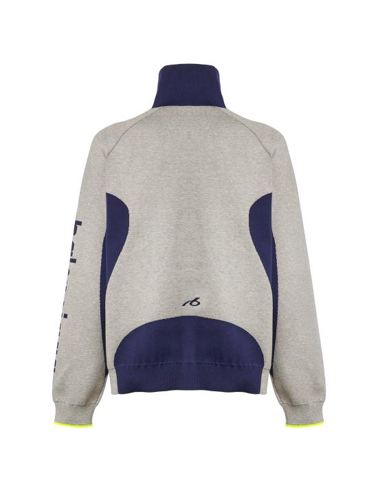 26FW 발렌시아가 바디스 니트 집업 카디건 A000GV T34591223 GREY NAVY - BALENCIAGA