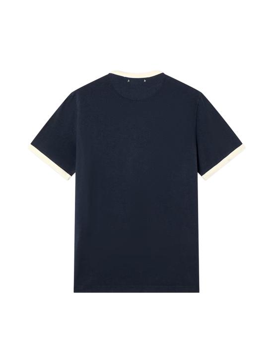 26FW 골든구스 반팔 티셔츠 GMP02761 P00262483134 BLUE HERITAGE WHITE - GOLDEN GOOSE