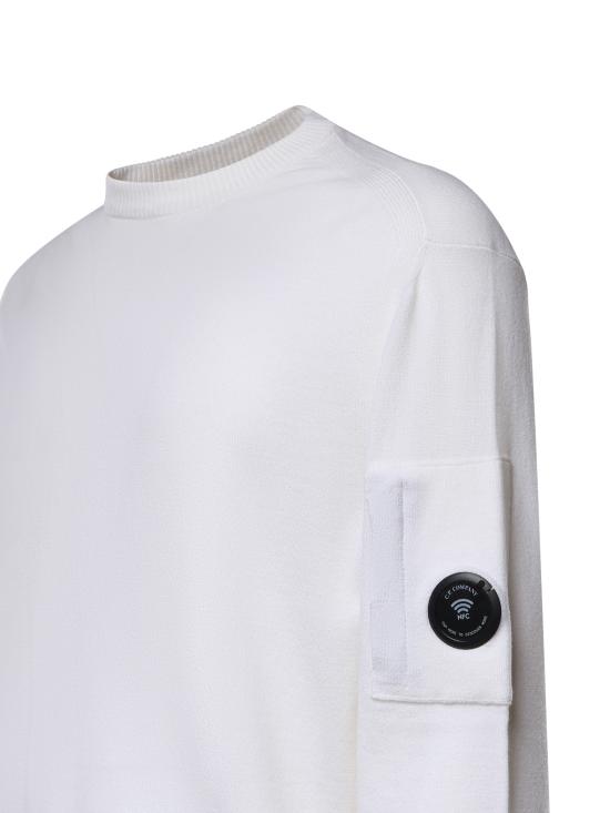 26FW 씨피 컴퍼니 스웨터 21CMKN069A 005528A103 GAUZE WHITE - C.P. COMPANY
