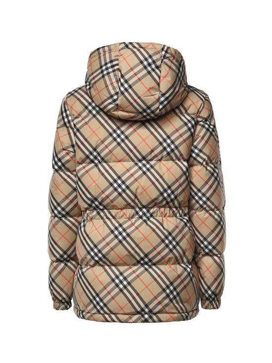 26FW 버버리 체크 나일론 후드 푸퍼 자켓 8110240 B9368 SAND BEIGE - BURBERRY