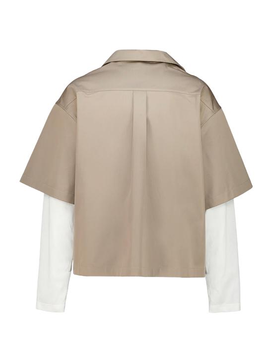 26FW 발렌시아가 반팔 셔츠 A001ZT TSP139509 BEIGE WHITE - BALENCIAGA