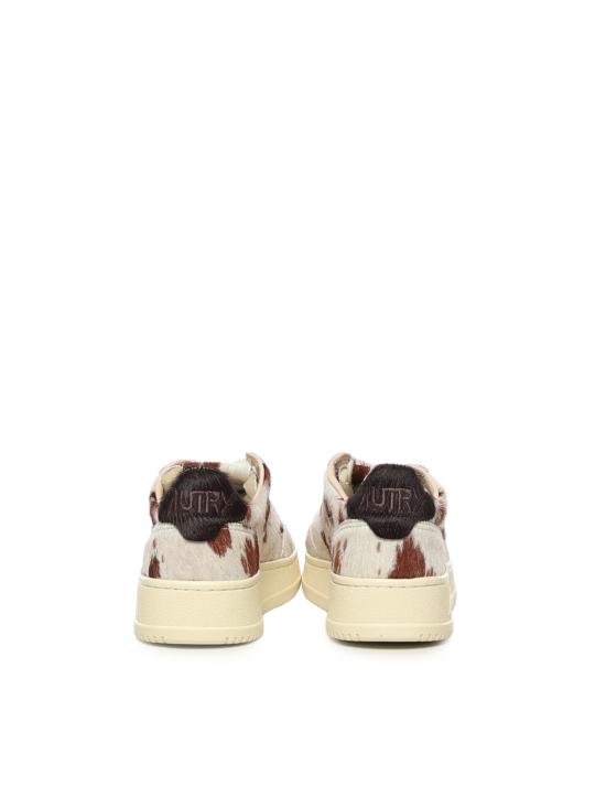 26FW 오트리 메달리스트 로우 레더 스니커즈 AULW JA05 PONY SAFARI DRIP BROWN - AUTRY