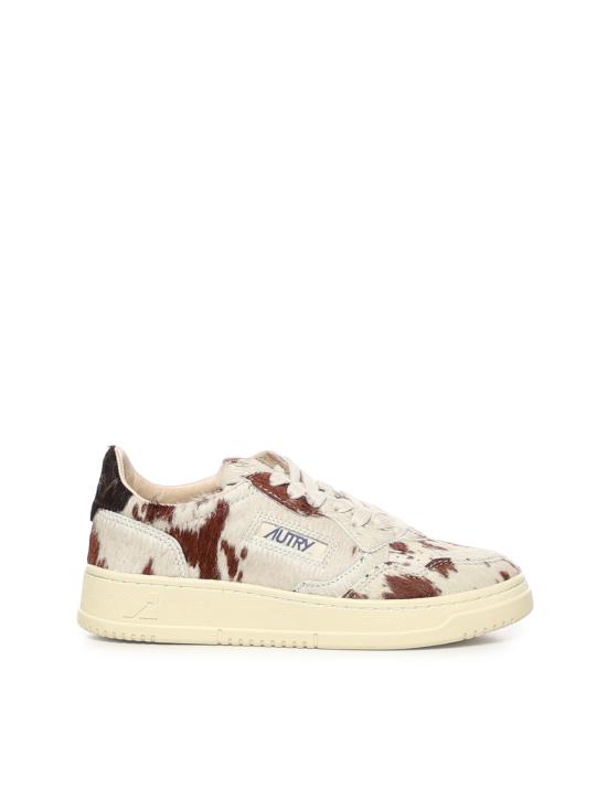 26FW 오트리 메달리스트 로우 레더 스니커즈 AULW JA05 PONY SAFARI DRIP BROWN