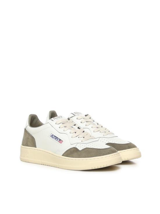 26FW 오트리 메달리스트 로우 스니커즈 AULM FT21 WHITE SMOKED GREEN - AUTRY