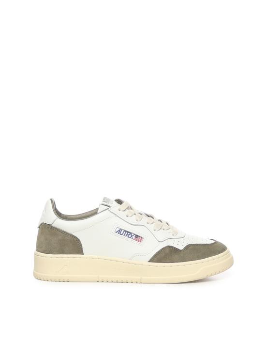 26FW 오트리 메달리스트 로우 스니커즈 AULM FT21 WHITE SMOKED GREEN
