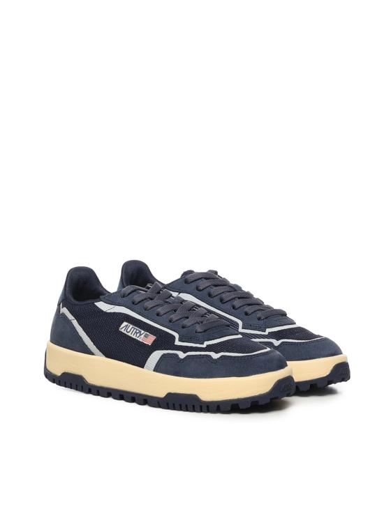 26FW 오트리 WILDPACE 로우 스니커즈 립스탑 나일론 가죽 LDLM AK12 BLUE - AUTRY