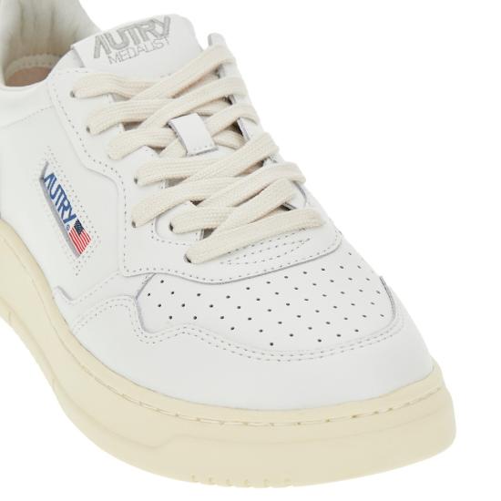 26FW 오트리 메달리스트 로우 레더 스니커즈 AULWLL05 White - AUTRY