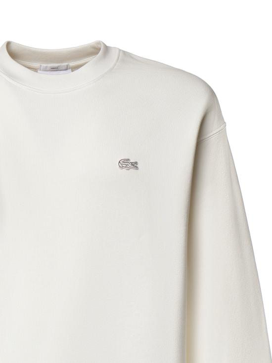 26FW 라코스테 루즈핏 크루넥 풀오버 SH7745 70V WHITE - LACOSTE