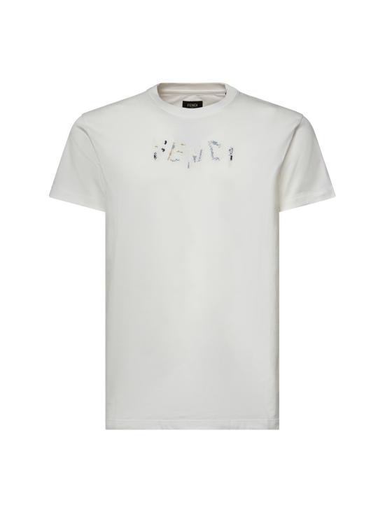 26FW 펜디 반팔 티셔츠 FY1319 AUOBF0H0G WHITE