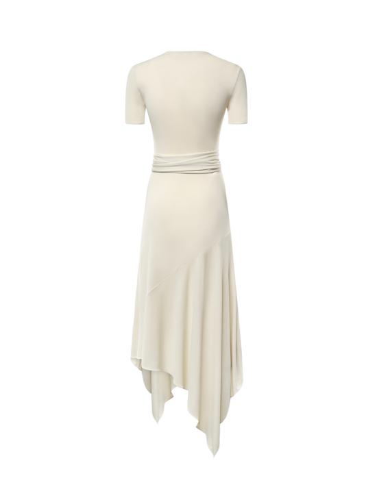 26FW 알라이아 미디 원피스 AA9R3137J090D 102 BLANC CREME - ALAIA