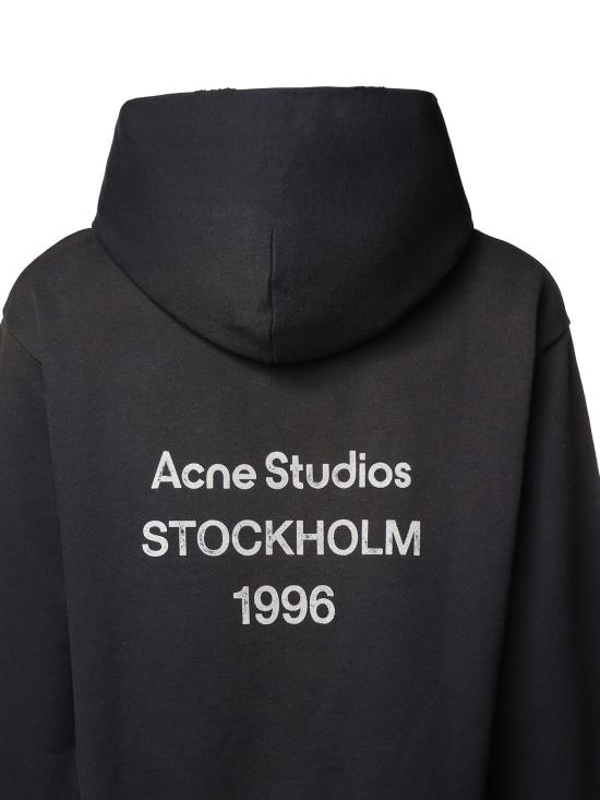 26FW 아크네 스튜디오 로고 후드 스웨터 CI0136 900 BLACK - ACNE STUDIOS