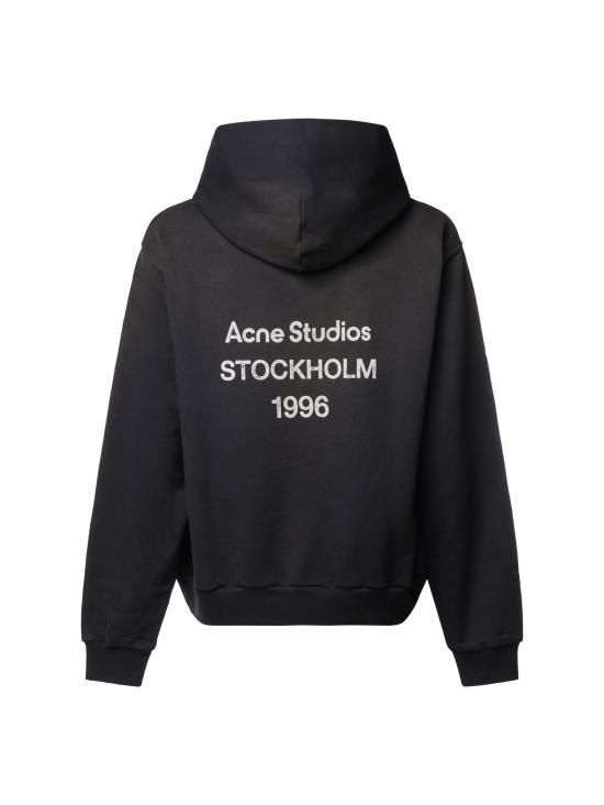 26FW 아크네 스튜디오 로고 후드 스웨터 CI0136 900 BLACK - ACNE STUDIOS
