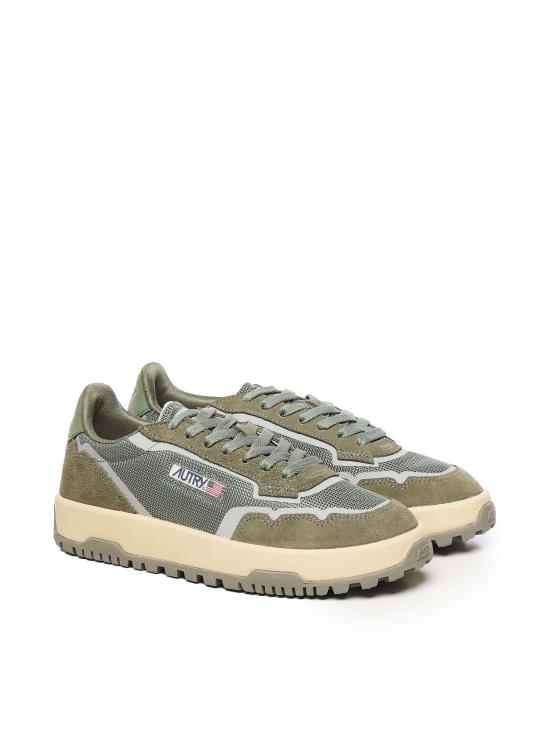 26FW 오트리 WILDPACE 로우 스니커즈 립스탑 나일론 가죽 LDLM AK02 NABUK SCHIO MILITARY - AUTRY