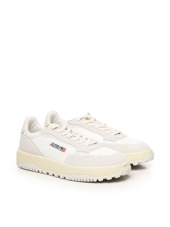 26FW 오트리 WILDPACE 로우 스니커즈 립스탑 나일론 가죽 LDLM AK01 NABUK WHITE MARSHMELLOW - AUTRY