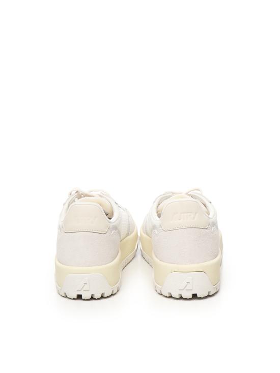 26FW 오트리 WILDPACE 로우 스니커즈 립스탑 나일론 가죽 LDLM AK01 NABUK WHITE MARSHMELLOW - AUTRY
