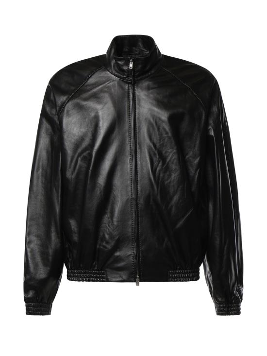 26FW 아크네 스튜디오 레더 자켓 B70168 900 BLACK