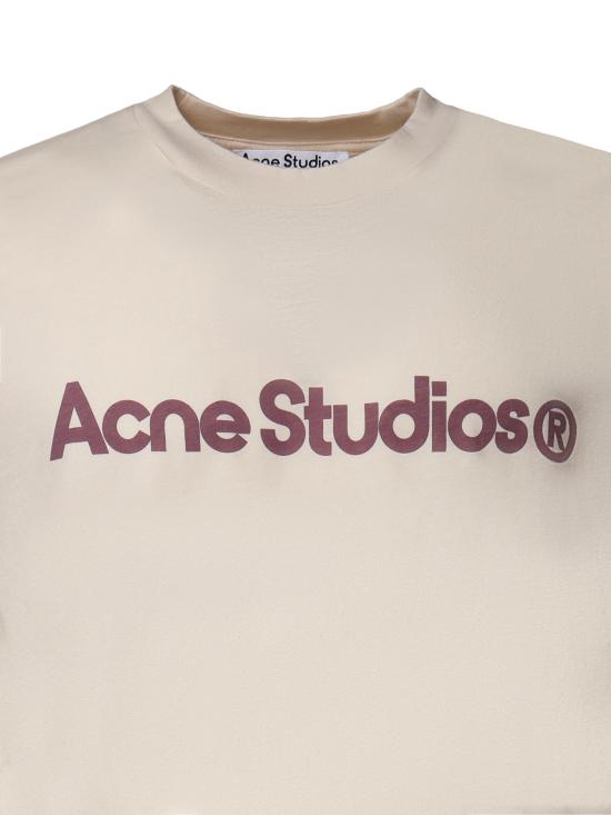 26FW 아크네 스튜디오 로고 그래픽 반팔 티셔츠 CL0489 418 Pale pink - ACNE STUDIOS