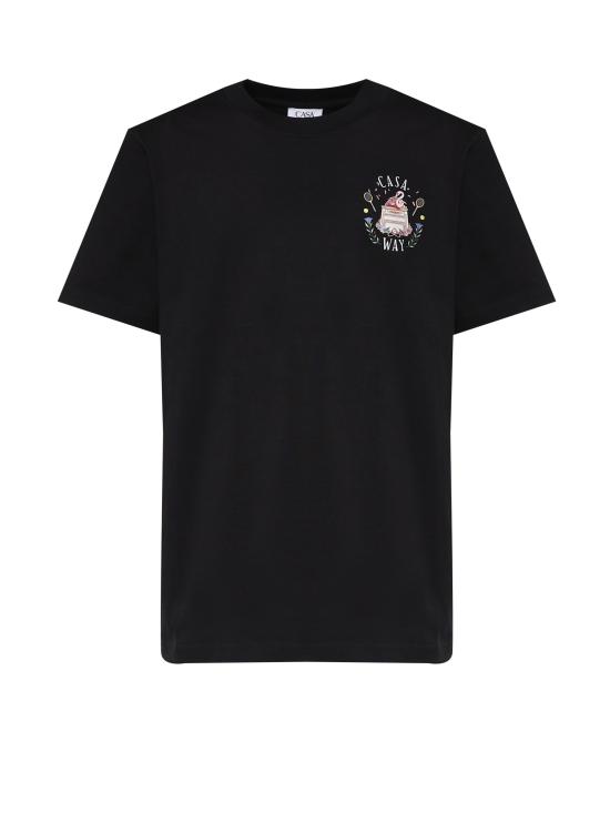 26FW 카사블랑카 반팔 티셔츠 MPF26JTS001 17 BLACK