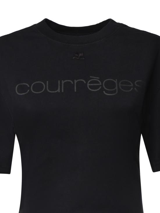 26FW 쿠레쥬 반팔 티셔츠 125JTS168JS0305 9999 BLACK - COURREGES
