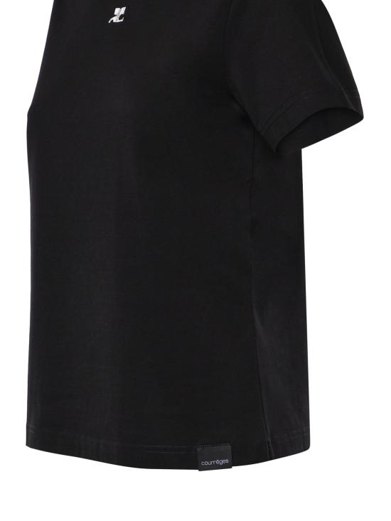 26FW 쿠레쥬 반팔 티셔츠 326JTS217JS0233 9999 BLACK - COURREGES