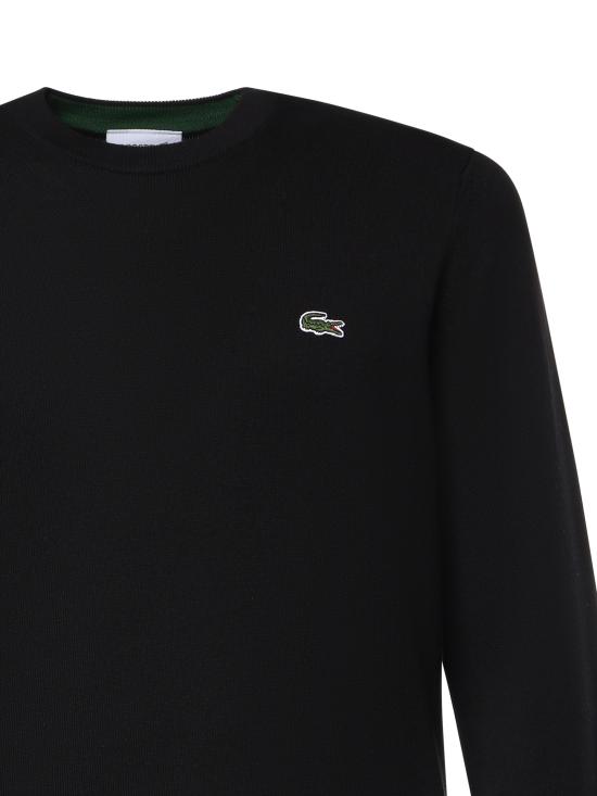 26FW 라코스테 크루넥 스웨터 AH1985 031 BLACK - LACOSTE