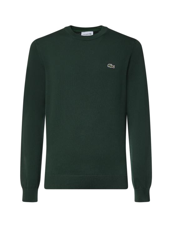 26FW 라코스테 크루넥 스웨터 AH1985 YZP OLIVE GREEN