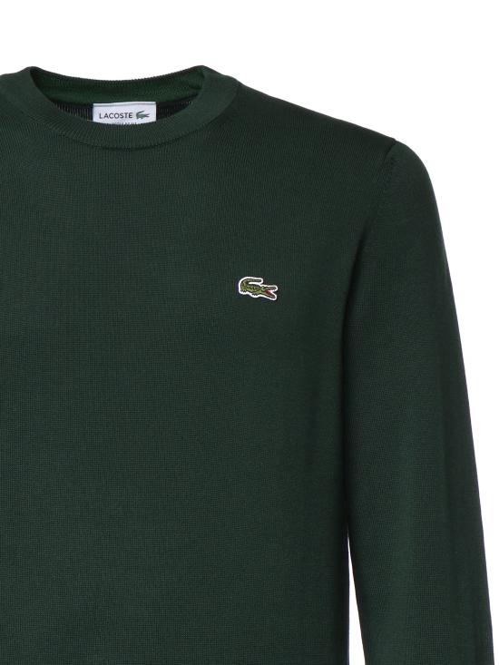 26FW 라코스테 크루넥 스웨터 AH1985 YZP OLIVE GREEN - LACOSTE
