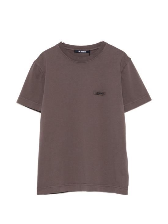 26FW 자크뮈스 그로그랭 로고 솟슬리브 티셔츠 TSW00550AJ00029 850 MARRONE
