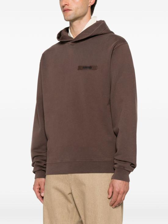 26FW 자크뮈스 그로그랭 후드 티셔츠 HOM00247AJ00126 850 Marrone - JACQUEMUS