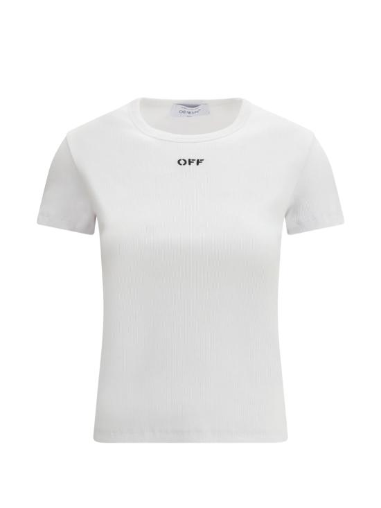 26FW 오프화이트 반팔 티셔츠 2FA00679T W102 WHITE BLACK