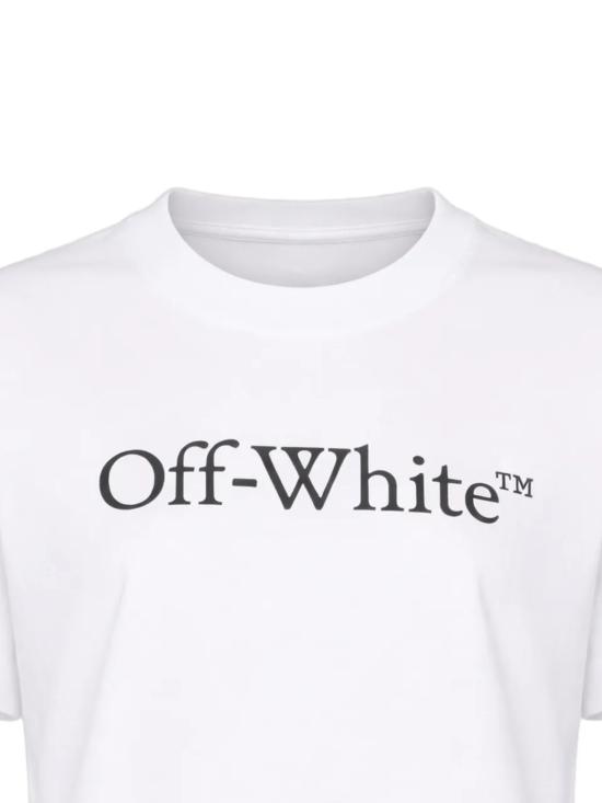 26FW 오프화이트 반팔 티셔츠 2FA00676T W102 WHITE BLACK - OFF WHITE