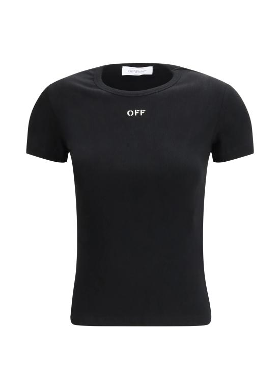 26FW 오프화이트 반팔 티셔츠 2FA00679T W003 BLACK WHITE